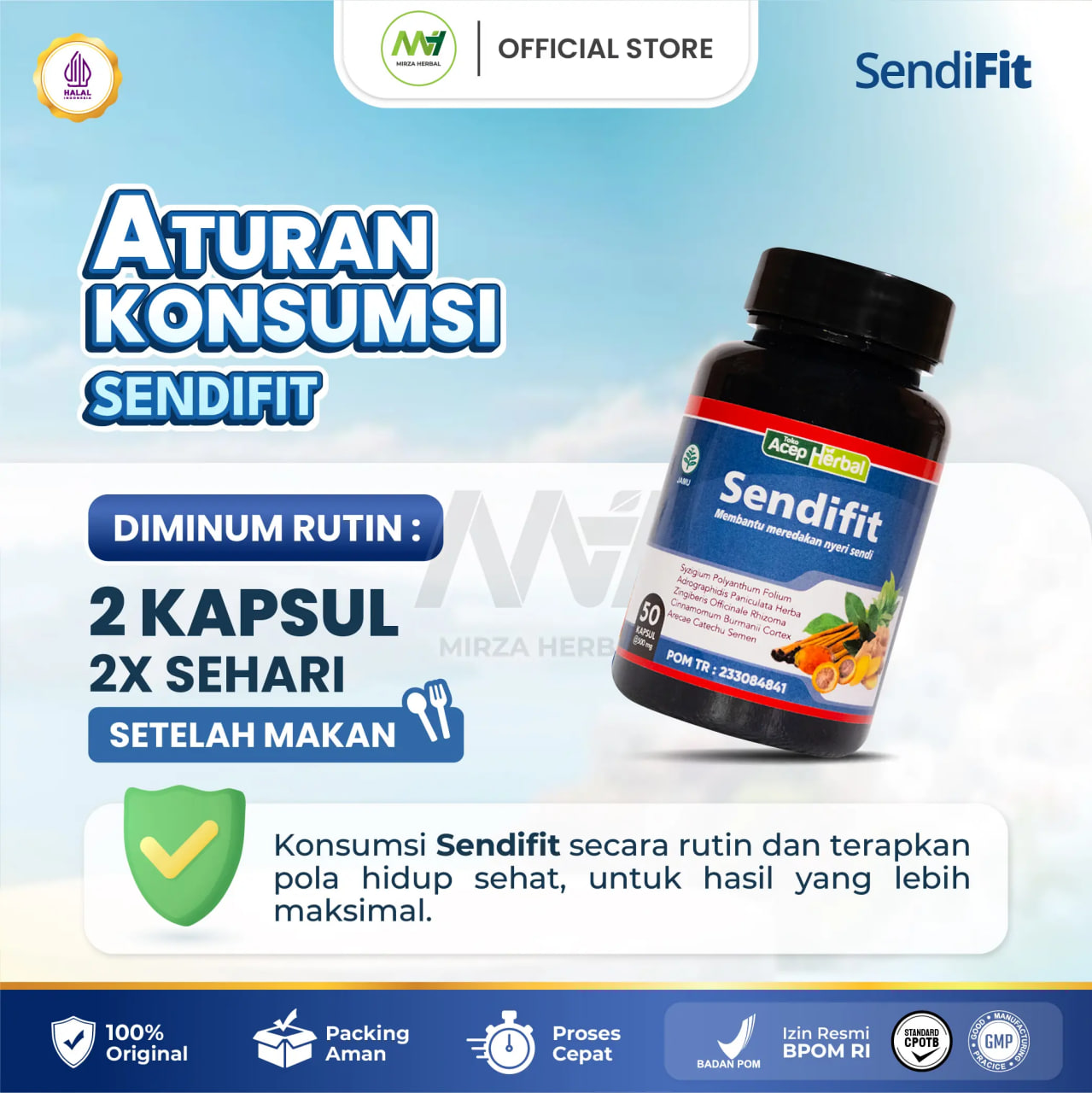 Sendifit Kapsul Original 100% Asli Aman Sudah Berlegalitas HALAL MUI dan BPOM 3